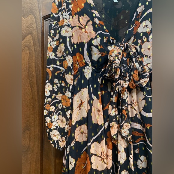 J. Crew Collection Tie-front Lurex Dress in Mixed Print Sz XS - Picture 7 of 10